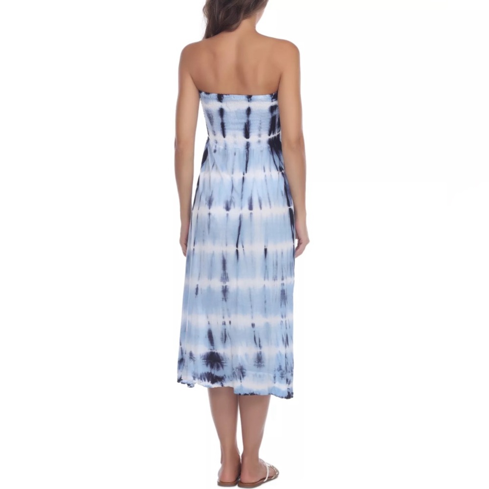 NWT Strapless Tie Dye Coverup Swim Dress - Picture 4 of 12
